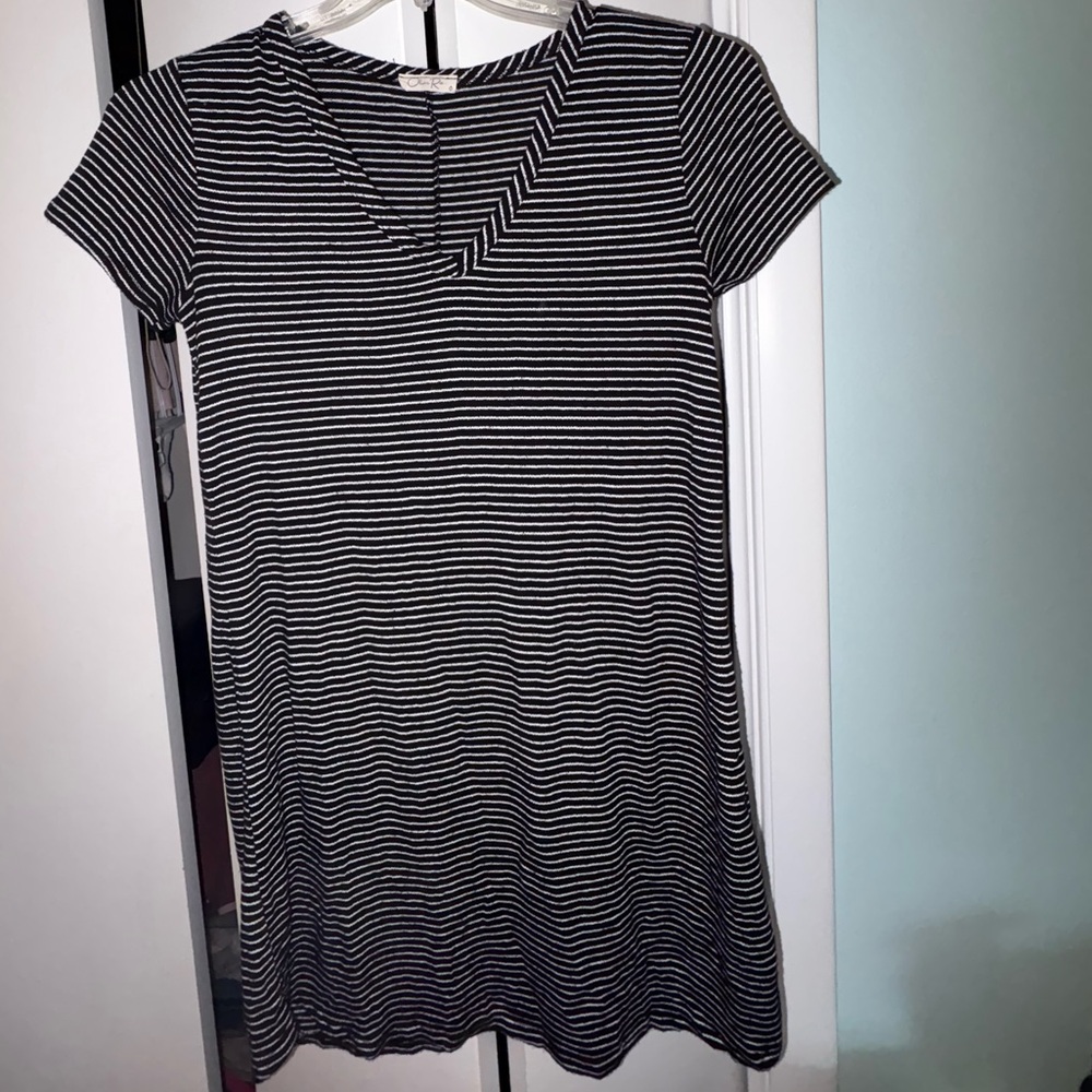 Black and White Striped Dress